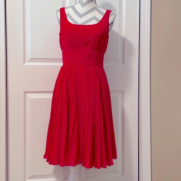 strapless open back dress Red Tartan Belted Bardot Dress main image 1